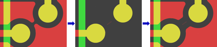 BAE Version 8.0: Layouteditor: F�llengstellen mit Sperrfl�chen bedecken